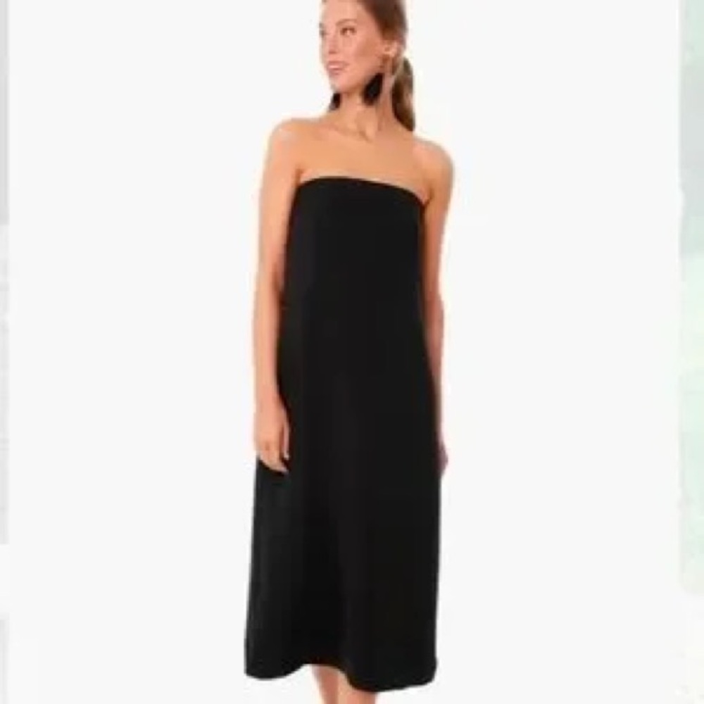 Tuckernuck Black Strapless Sheath Dress Cocktail